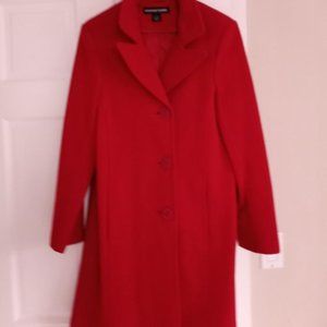 Red wool coat